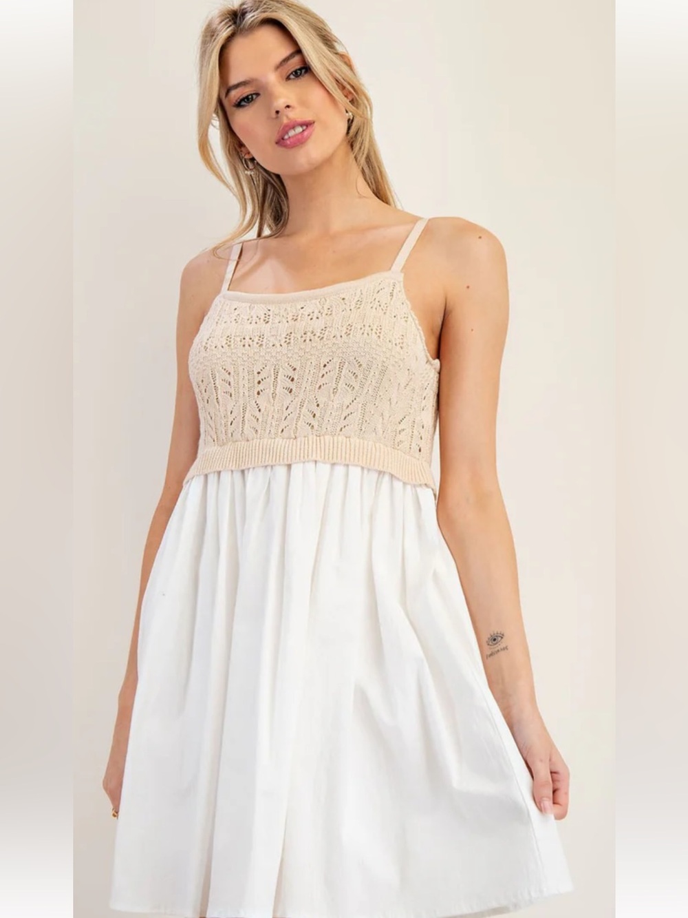 Altar'd State Woven Knit, Cotton Dress